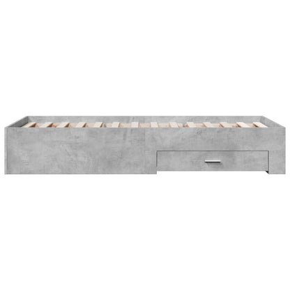 Giroletto Cassetti Grigio Cemento 90x190 cm Legno Multistrato - homemem39