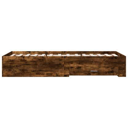 Giroletto con Cassetti Rovere Fumo 90x190 cm Legno Multistrato | homemem39