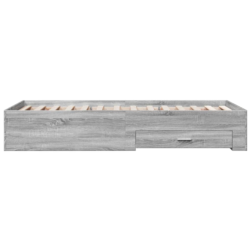 Giroletto Cassetti Grigio Sonoma 90x190 cm Legno Multistrato - homemem39