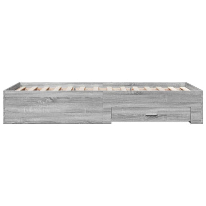 Giroletto Cassetti Grigio Sonoma 90x190 cm Legno Multistrato - homemem39