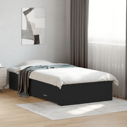 Giroletto con Cassetti Nero 75x190 cm in Legno Multistrato | homemem39