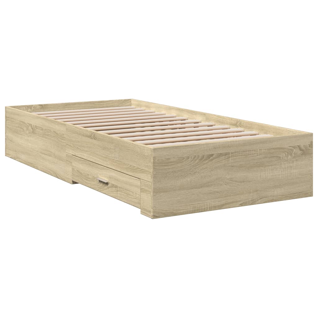 Giroletto Cassetti Rovere Sonoma 75x190 cm Legno Multistrato | homemem39