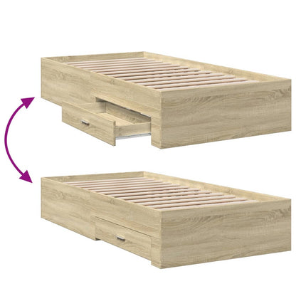 Giroletto Cassetti Rovere Sonoma 75x190 cm Legno Multistrato | homemem39