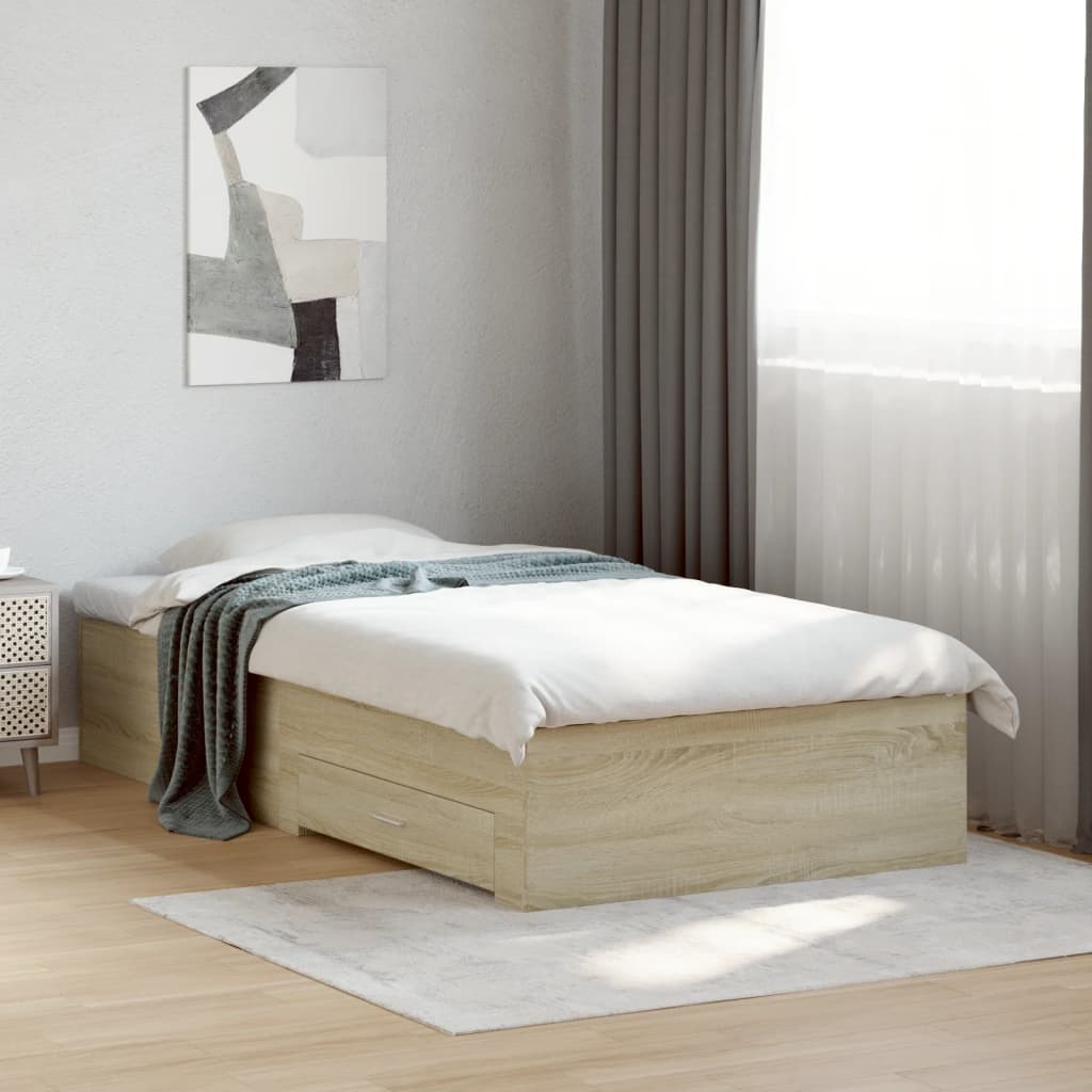 Giroletto Cassetti Rovere Sonoma 75x190 cm Legno Multistrato | homemem39