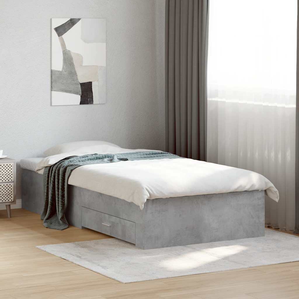 Giroletto Cassetti Grigio Cemento 75x190 cm Legno Multistrato | homemem39