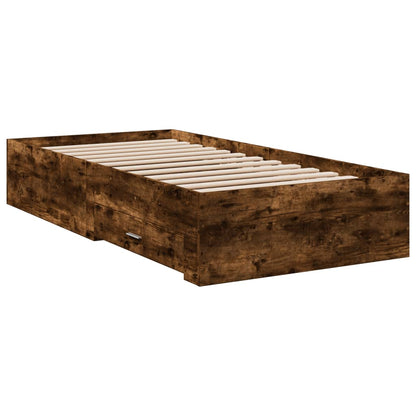 Giroletto con Cassetti Rovere Fumo 75x190 cm Legno Multistrato | homemem39