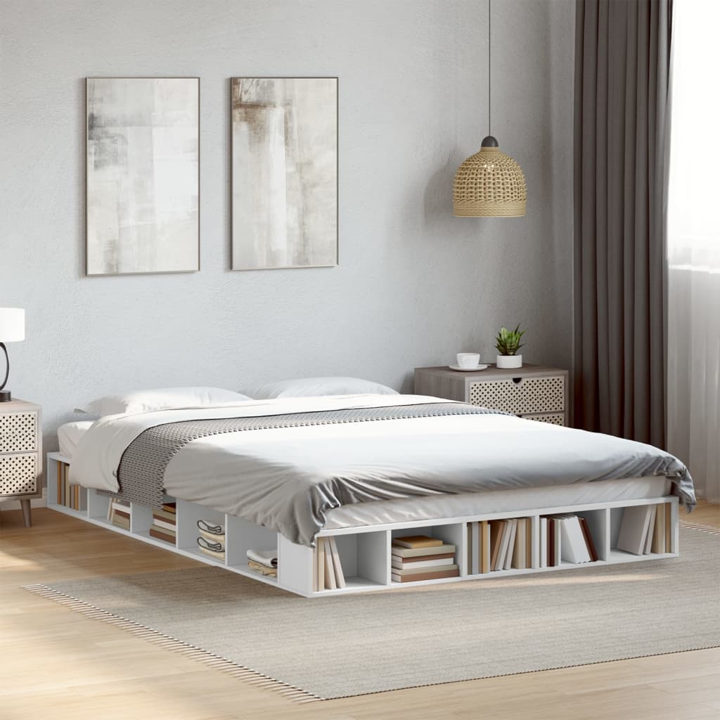 Giroletto Bianco 160x200 cm in Legno Multistrato | homemem39