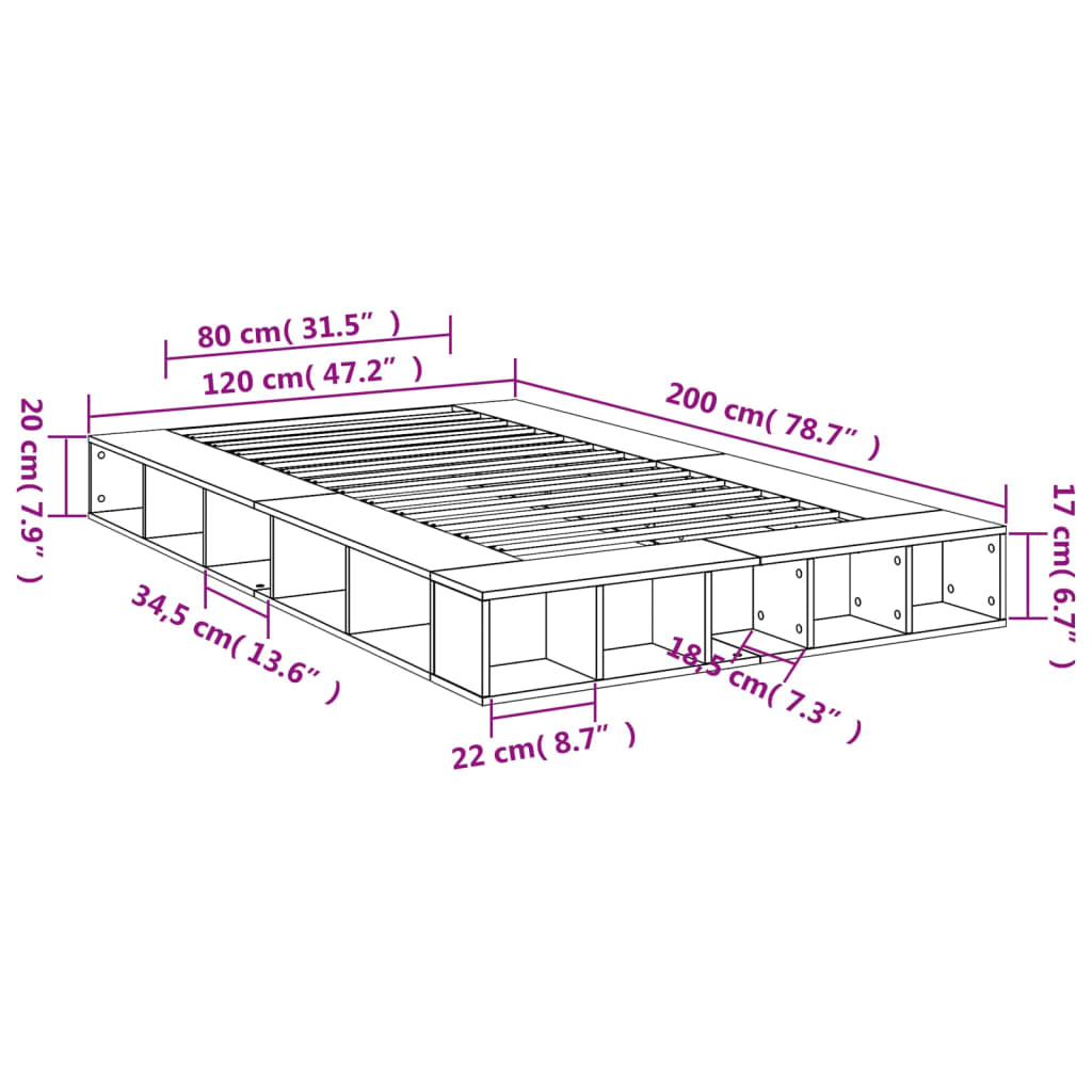 Giroletto Rovere Sonoma 120x200 cm in Legno Multistrato | homemem39