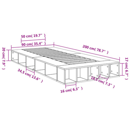 Giroletto Rovere Fumo 90x200 cm in Legno Multistrato | homemem39