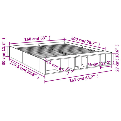 Giroletto Grigio Cemento 160x200 cm in Legno Multistrato | homemem39