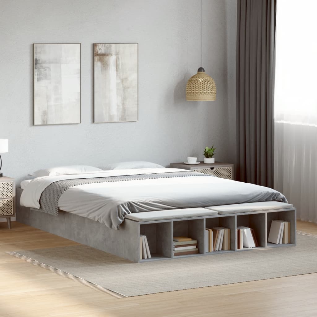 Giroletto Grigio Cemento 160x200 cm in Legno Multistrato | homemem39