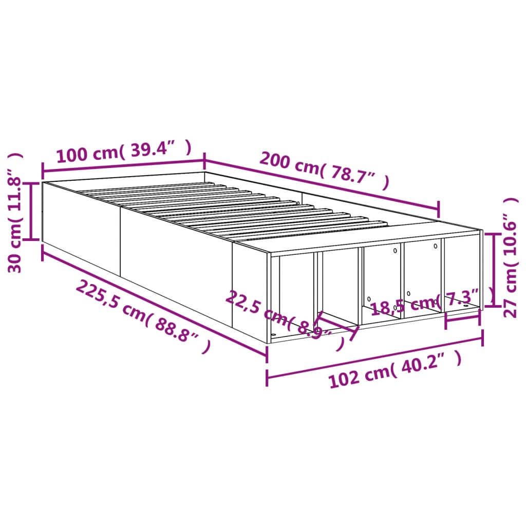 Giroletto Grigio Cemento 100x200 cm in Legno Multistrato | homemem39