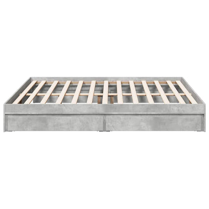 Giroletto Cassetti Grigio Cemento 200x200 cm Legno Multistrato