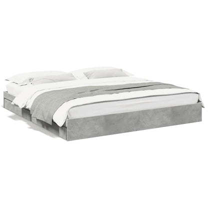 Giroletto Cassetti Grigio Cemento 180x200 cm Legno Multistrato | homemem39