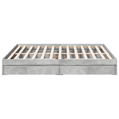 Giroletto Cassetti Grigio Cemento 180x200 cm Legno Multistrato | homemem39