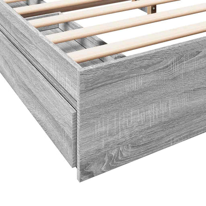 Giroletto Cassetti Grigio Sonoma 180x200 cm Legno Multistrato