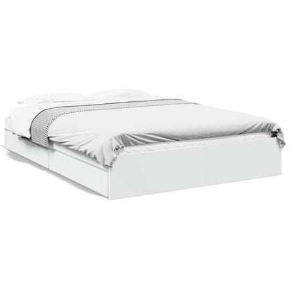 Giroletto con Cassetti Bianco 160x200 cm in Legno Multistrato | homemem39