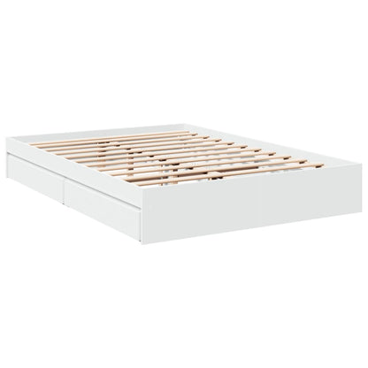 Giroletto con Cassetti Bianco 160x200 cm in Legno Multistrato | homemem39