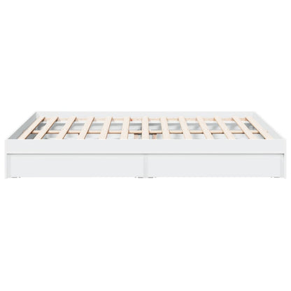 Giroletto con Cassetti Bianco 160x200 cm in Legno Multistrato | homemem39