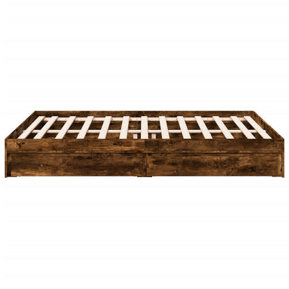 Giroletto con Cassetti Rovere Fumo 160x200 cm Legno Multistrato | homemem39