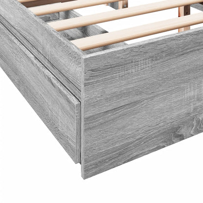 Giroletto Cassetti Grigio Sonoma 160x200 cm Legno Multistrato | homemem39