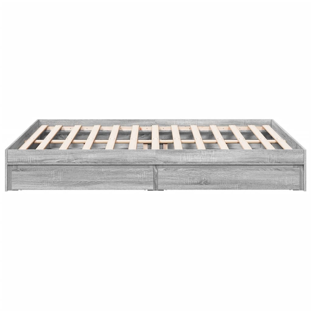 Giroletto Cassetti Grigio Sonoma 150x200 cm Legno Multistrato | homemem39