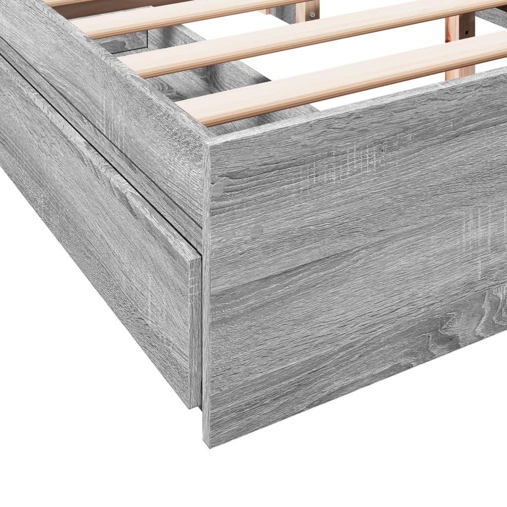 Giroletto Cassetti Grigio Sonoma 150x200 cm Legno Multistrato | homemem39