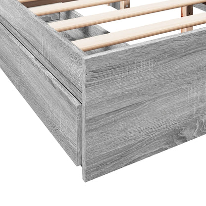 Giroletto Cassetti Grigio Sonoma 150x200 cm Legno Multistrato | homemem39