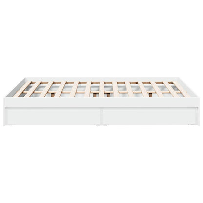 Giroletto con Cassetti Bianco 140x200 cm in Legno Truciolato