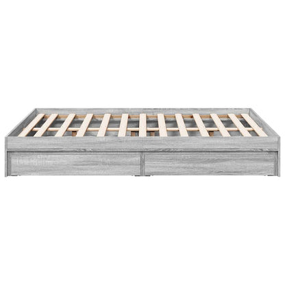 Giroletto Cassetti Grigio Sonoma 140x200 cm Legno Multistrato