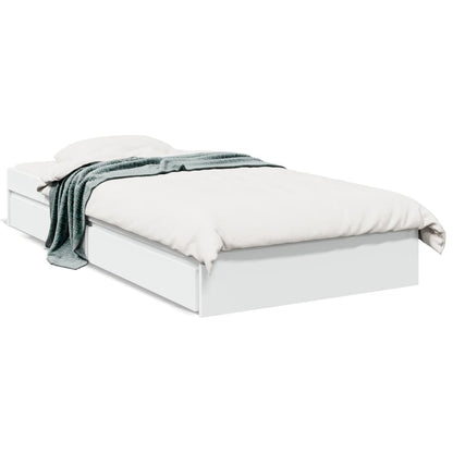 Giroletto con Cassetti Bianco 90x200 cm in Legno Multistrato | homemem39