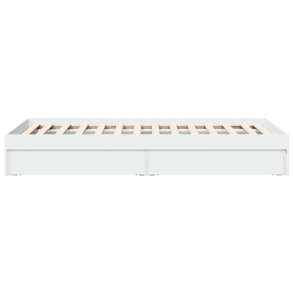 Giroletto con Cassetti Bianco 90x200 cm in Legno Multistrato | homemem39