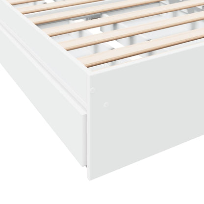 Giroletto con Cassetti Bianco 90x200 cm in Legno Multistrato | homemem39
