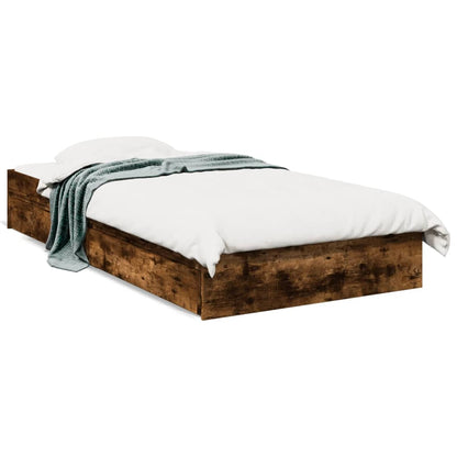 Giroletto con Cassetti Rovere Fumo 90x200 cm Legno Multistrato | homemem39