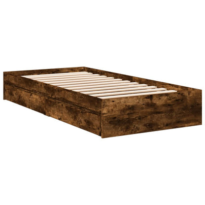 Giroletto con Cassetti Rovere Fumo 90x200 cm Legno Multistrato | homemem39