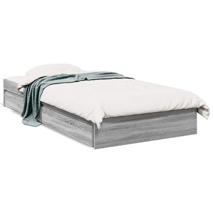 Giroletto Cassetti Grigio Sonoma 90x200 cm Legno Multistrato