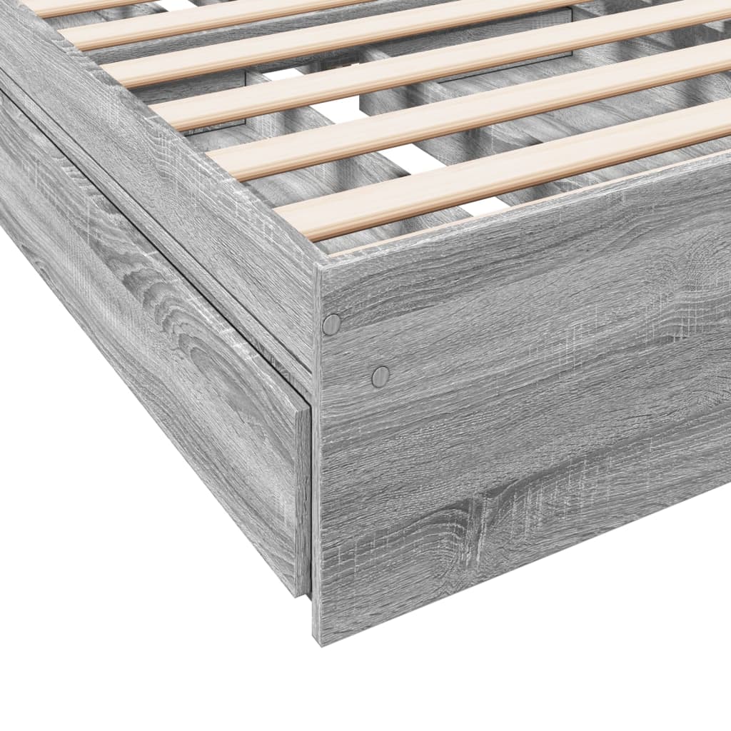 Giroletto Cassetti Grigio Sonoma 90x200 cm Legno Multistrato | homemem39