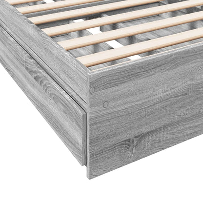 Giroletto Cassetti Grigio Sonoma 90x200 cm Legno Multistrato | homemem39