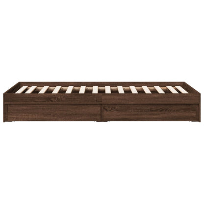 Giroletto Cassetti Rovere Marrone 90x200 cm Legno Multistrato - homemem39