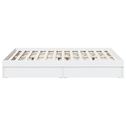 Giroletto con Cassetti Bianco 140x190 cm in Legno Multistrato | homemem39