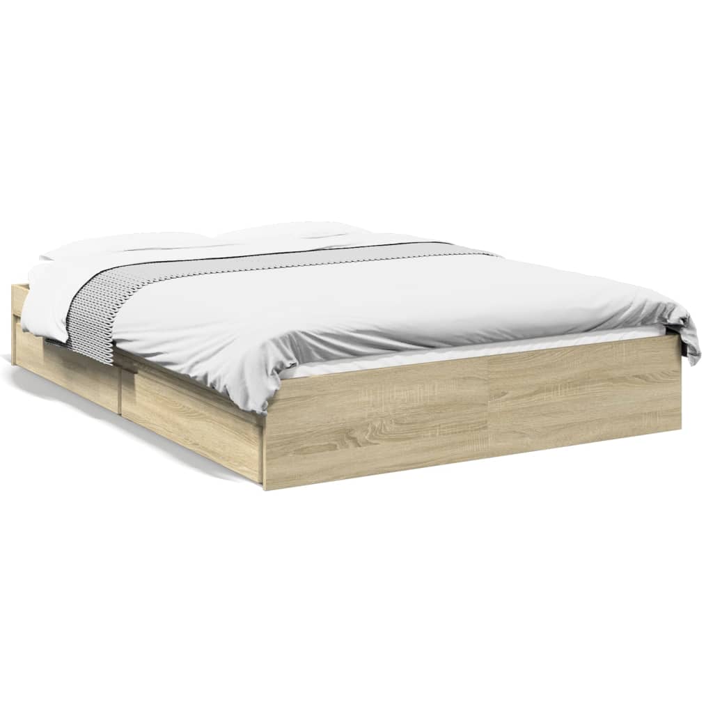 Giroletto Cassetti Rovere Sonoma 120x190 cm Legno Multistrato | homemem39