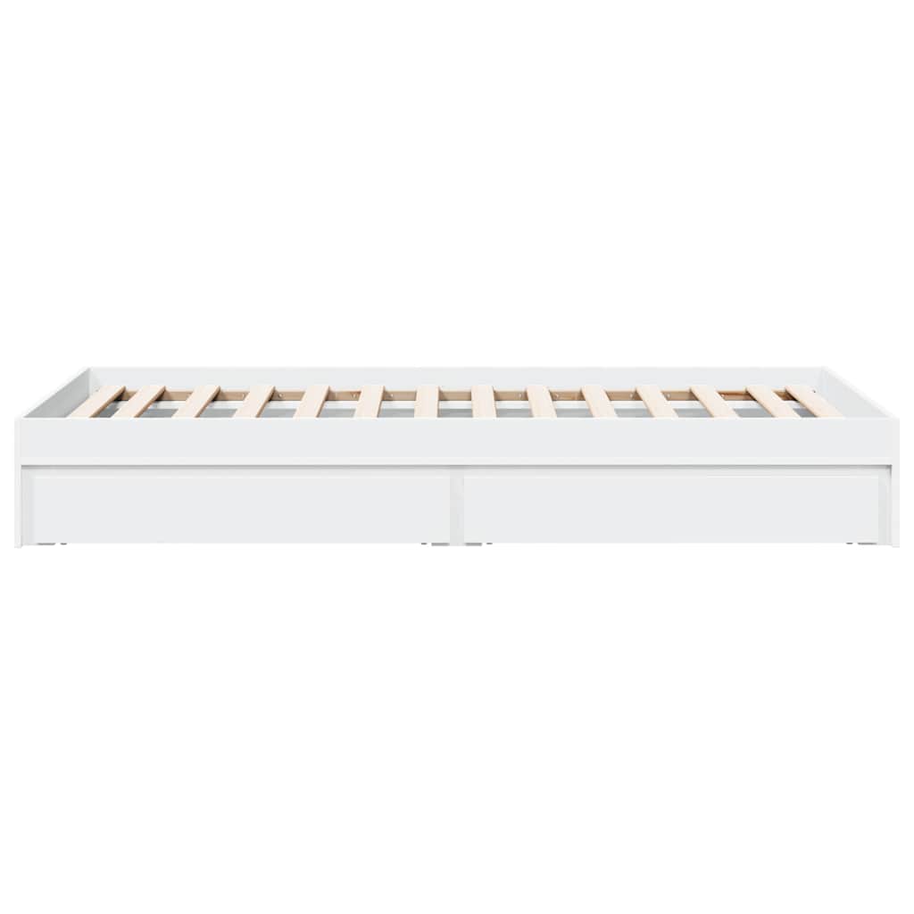 Giroletto con Cassetti Bianco 90x190 cm in Legno Multistrato