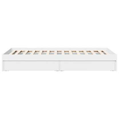 Giroletto con Cassetti Bianco 90x190 cm in Legno Multistrato