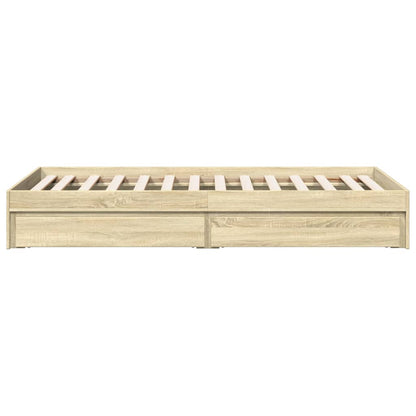 Giroletto Cassetti Rovere Sonoma 90x190 cm Legno Multistrato - homemem39