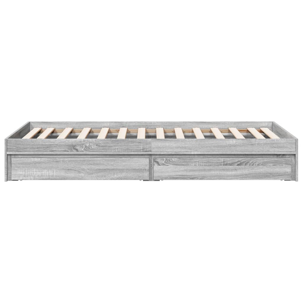 Giroletto Cassetti Grigio Sonoma 90x190 cm Legno Multistrato - homemem39