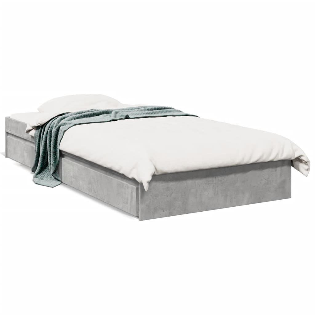 Giroletto Cassetti Grigio Cemento 75x190 cm Legno Multistrato | homemem39