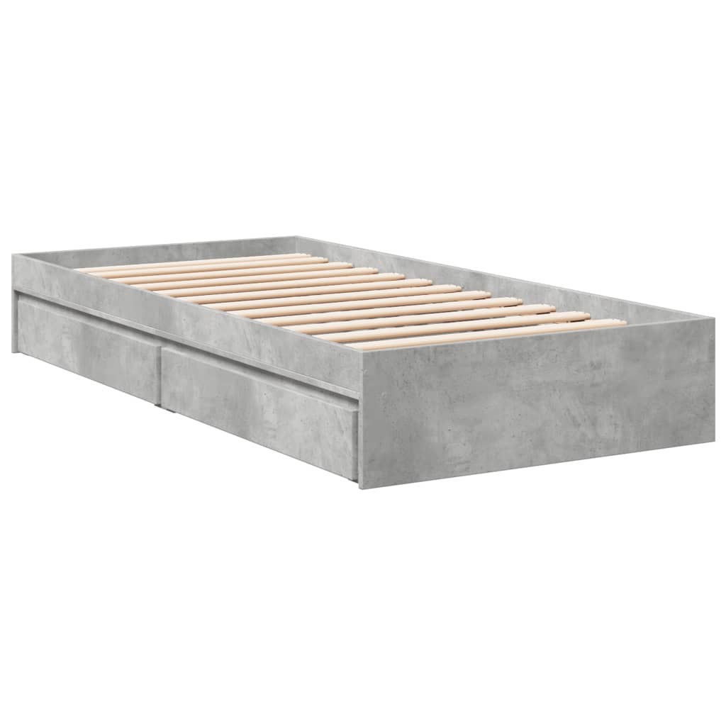 Giroletto Cassetti Grigio Cemento 75x190 cm Legno Multistrato | homemem39