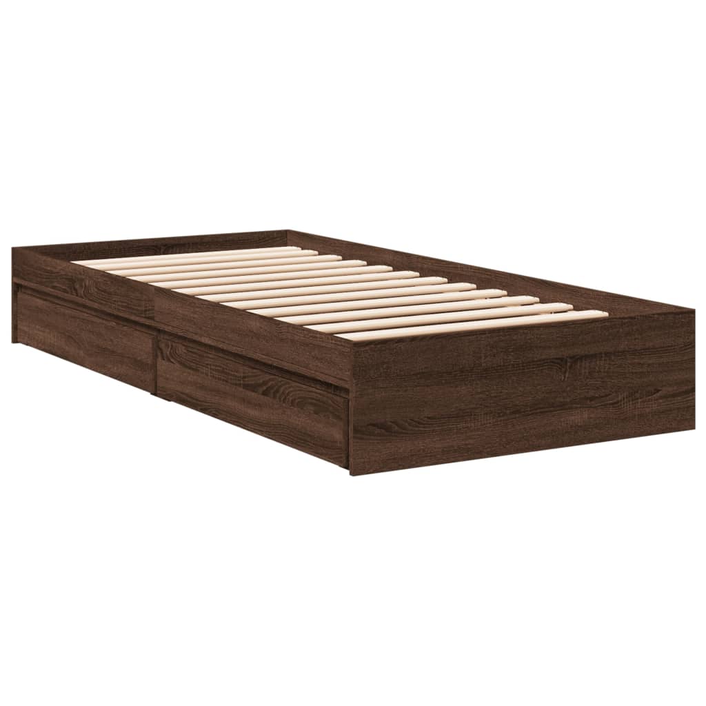 Giroletto Cassetti Rovere Marrone 75x190 cm Legno Multistrato | homemem39