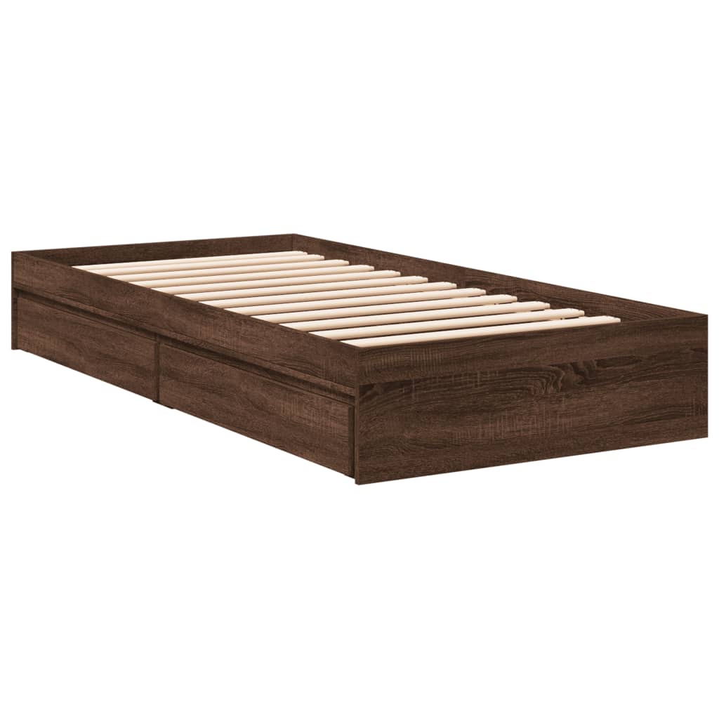 Giroletto Cassetti Rovere Marrone 75x190 cm Legno Multistrato | homemem39