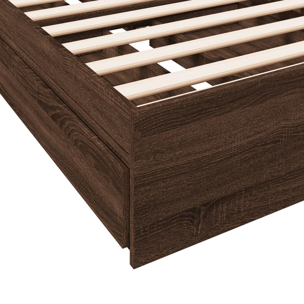 Giroletto Cassetti Rovere Marrone 75x190 cm Legno Multistrato | homemem39